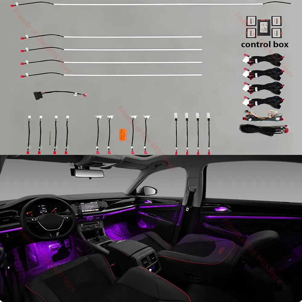 

For Volkswagen Passat Lavida Teramont Lamando Tiguan Bora 30 color Ambient light upgrade Mul-ti color breathing Atmosphere light
