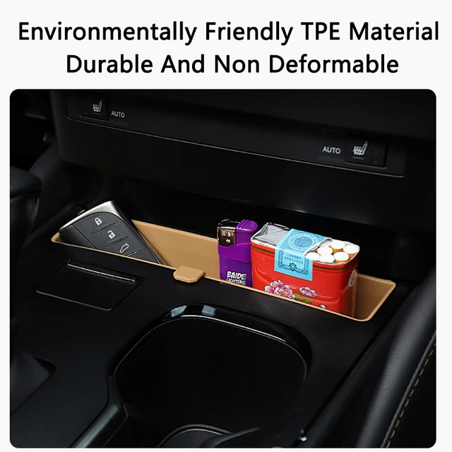 QHCP Central Storage Box Organizer TPE Center Console Front Small Storage Box Container Stowing For Lexus ES 200 260 300H 22-24 2