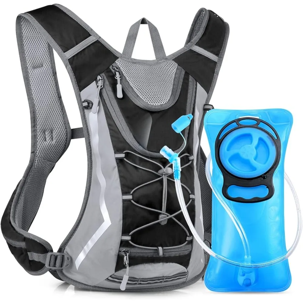 

Hydration Backpack Vest with Water 2L, Insulated Adjustable Backpack Fits Men Women for Running Cycling Biking Hiking Climbing