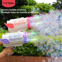 Automatic Bubble Gun Children Holding 80 Hole Light Bazooka Oversized Toy Bubble Machine Toy Bubble Gun 1
