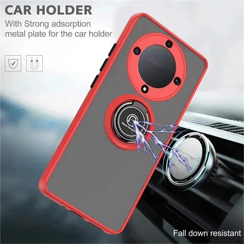 Armor Matte Shockproof Case with Ring Magnetic Holder Stand