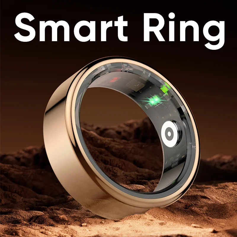 

New Smart Ring Heart Monitoring Sleep Analysis Pedometer Fitness Tracking All-Day Monitoring Health Tracking App IP68 Waterproof