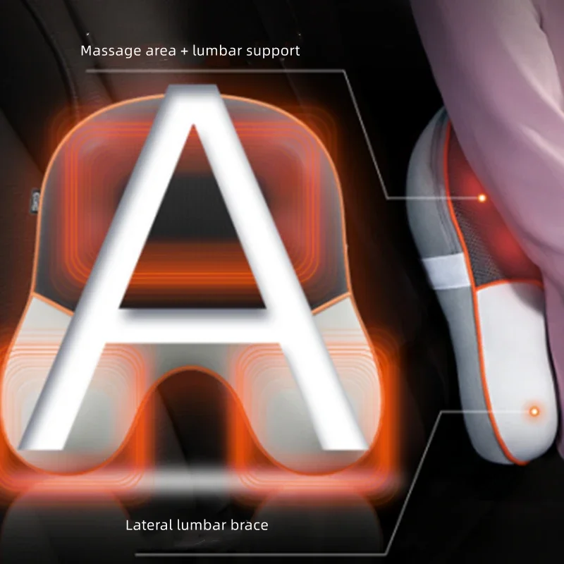 Lumbar massage instrument T5 Back cervical hot compress car nap whole body massage cushion