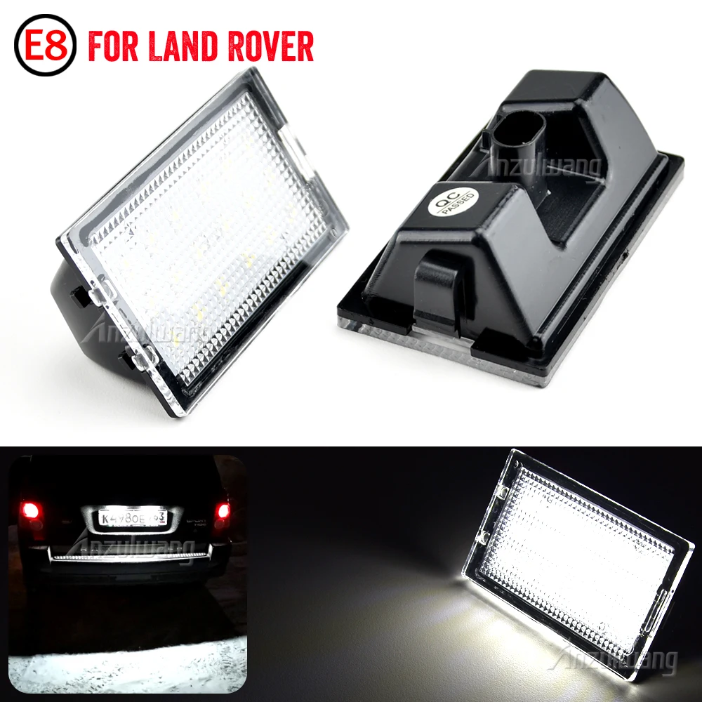 

2X 18 LED Car Number License Plate Lights Lamps White For Land Range Rover Sport L320 Discovery 3 4 LR3 LR4 Freelander 2 LR2 12V