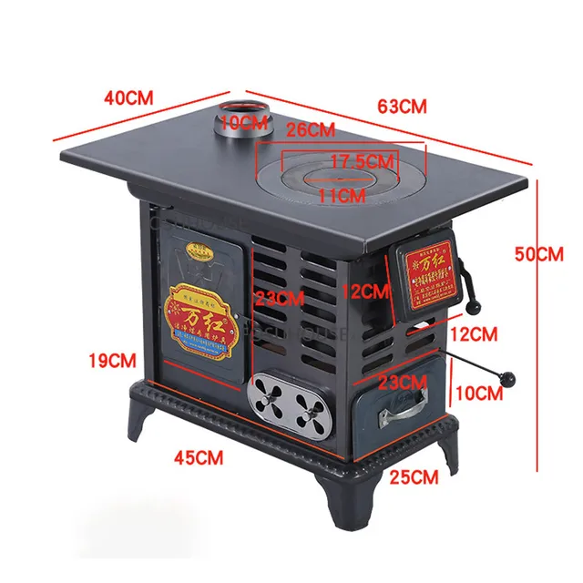 Kültéri Kimeneák Vastag Fűtési Tűzhely Tűzifa Háztartási Udvar Kerti Univerzális Öntöttvas Máglya Állvány - Image 6