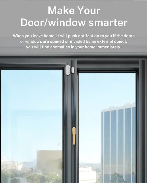 zigbee 3.0 Tuya Door Sensor Window Sensor Home security For Smart Home Smart Life APP  Compatible with Alexa Google Assistant 2