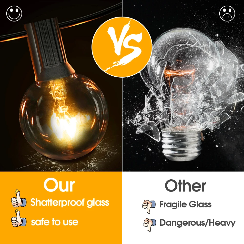 50 FT String Lights - Bodugi 50 ft string lights