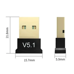 Universal Bluetooth USB Adapter for Wireless Connectivity (V5.1)