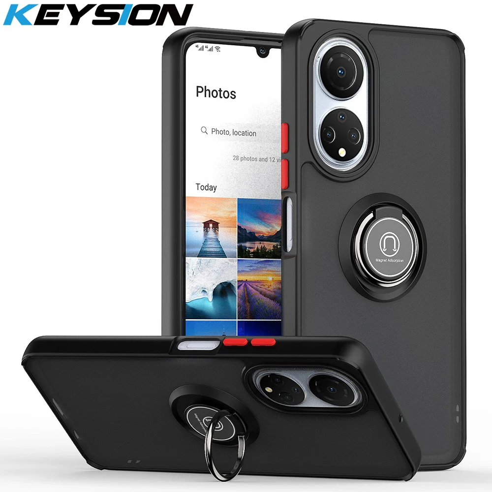 KEYSION, funda de teléfono transparente mate a la moda para Honor X7 50, funda trasera transparente a prueba de golpes para Huawei P50 Pro Nova 9_voghion.com