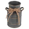 Retro Milk Bottle Vase Decor Handheld Flower Bucket Vintage Rural Iron Arrangement Container Planter Planting 1