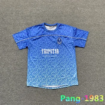 Blue Trapstar Monogram Football T Shirt 1