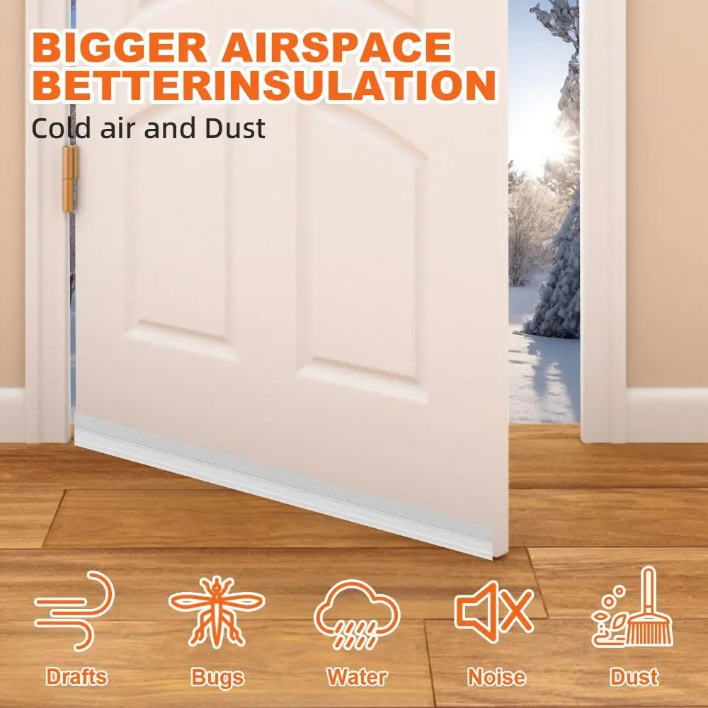 Transparent Self-Adhesive Door Draft Stopper - Soundproof & Insect Prevention Seal Strip