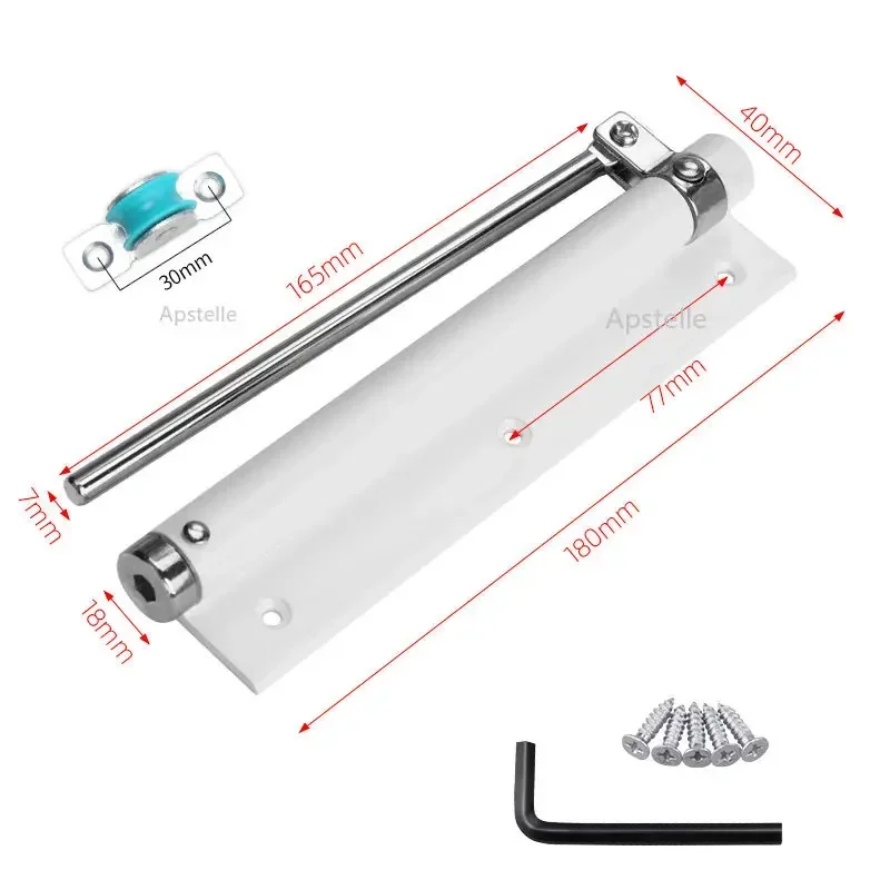 Door Closer Stainless Steel Simple Adjustable Wooden Door Metal Toilet Self Closer Automatic