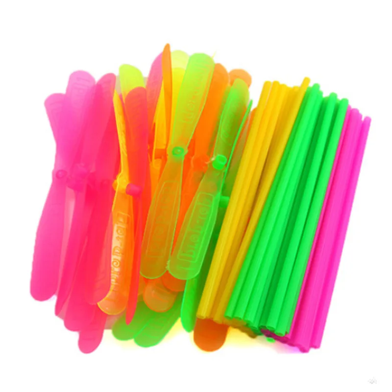 Pack of 10/20 Colorful Bamboo Dragonfly Propeller Toys - Outdoor Fun and Unique Kid's Gift
