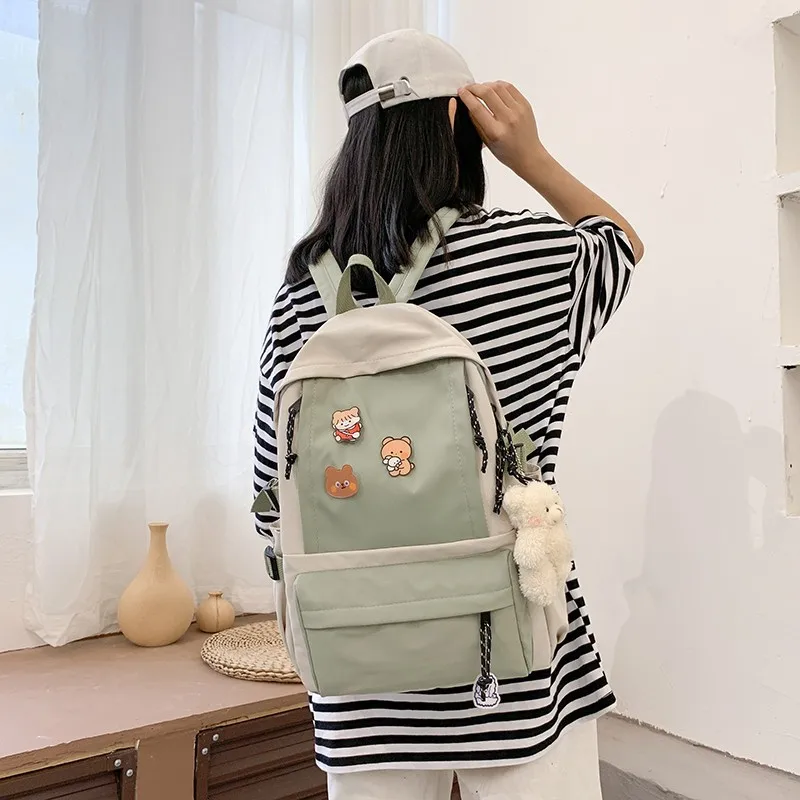 Bags for Women Cute Girls Backpacks for High School Popular Pink Blue Black Color Girls Sports Cartoon Backpack for Travel