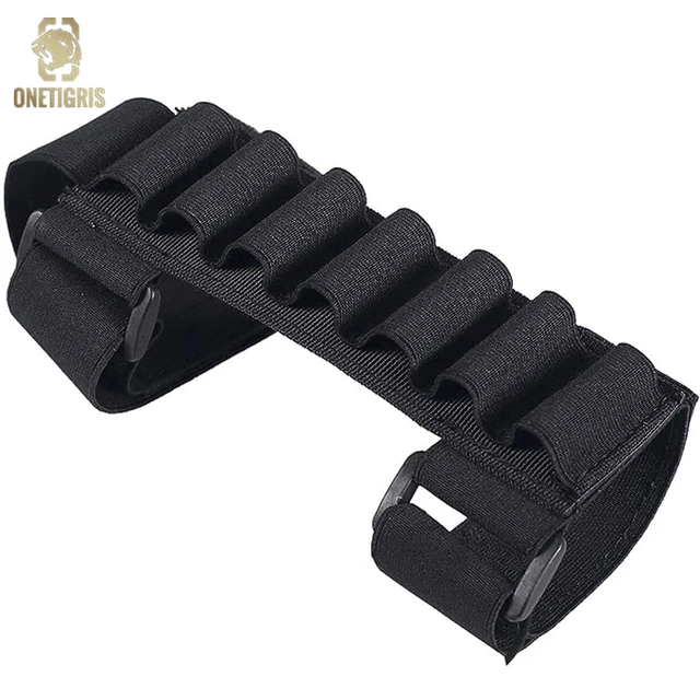 Onetigris 7 Runden Schrotflinte schalen halter Lager patronen halter  Buttstock Munition beutel für 12 20 Gauge Jagd zubehör - AliExpress