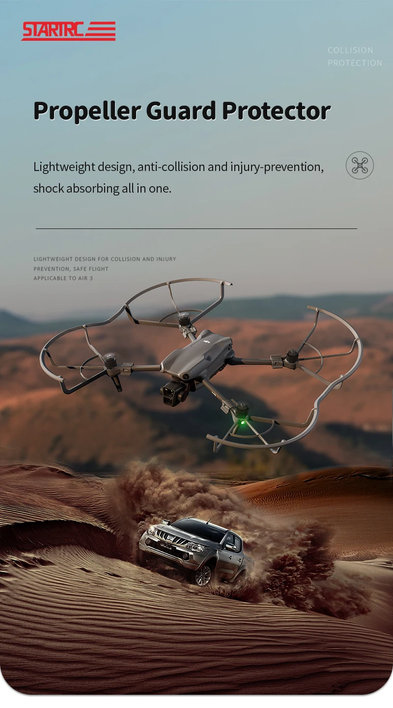 de pouso, protetor de extensão, pernas, DJI Air 3 Acessórios