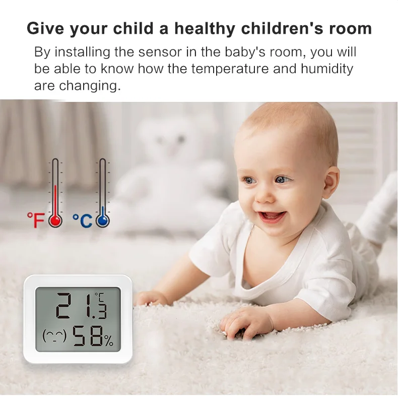 Ewelink Zigbee3.0 Temperature & Humidity Sensor Real-Time Monitoring Accurate In
