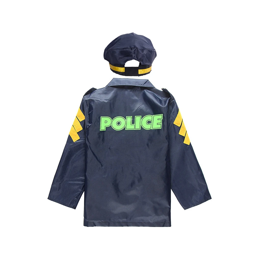 Chlidren's Policeman Cosplay Costume Interpol Costume With Handcuffs And Walkie-talkie Polices Officer For Kids