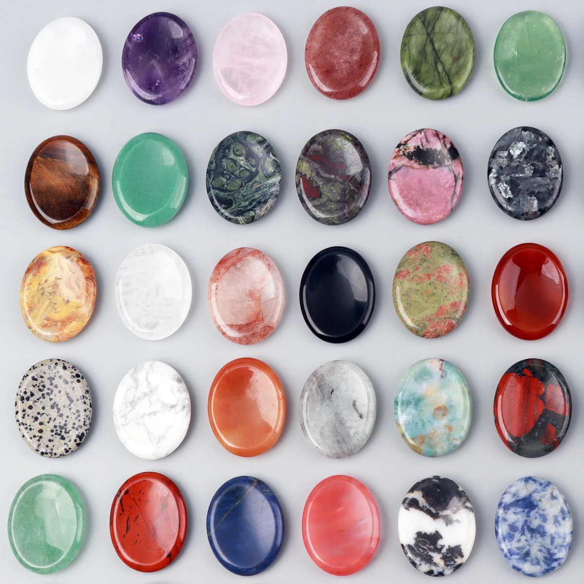 Jade-Chakra-Palmenstein, natürlicher Kristallquarz, Sorgen-Daumen-Edelstein, heilendes Massagegerät, Heimdekoration, Großhandel – Detail 10