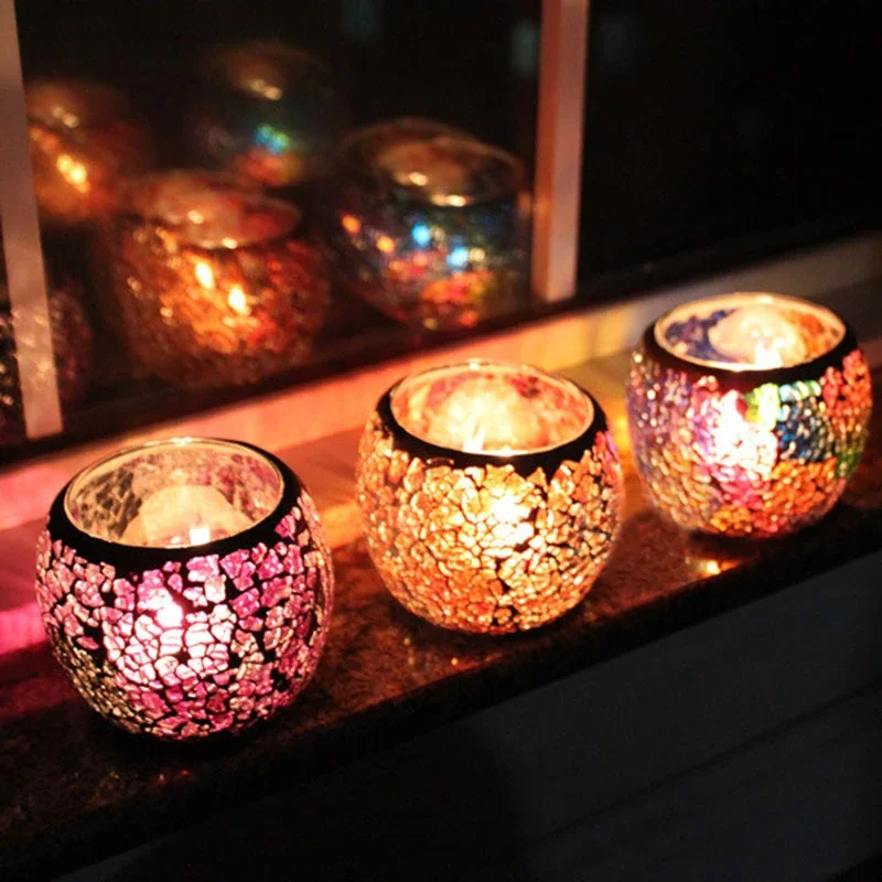 Candle Holders Glass Candlestick Mosaic Candlestick Candle Cup