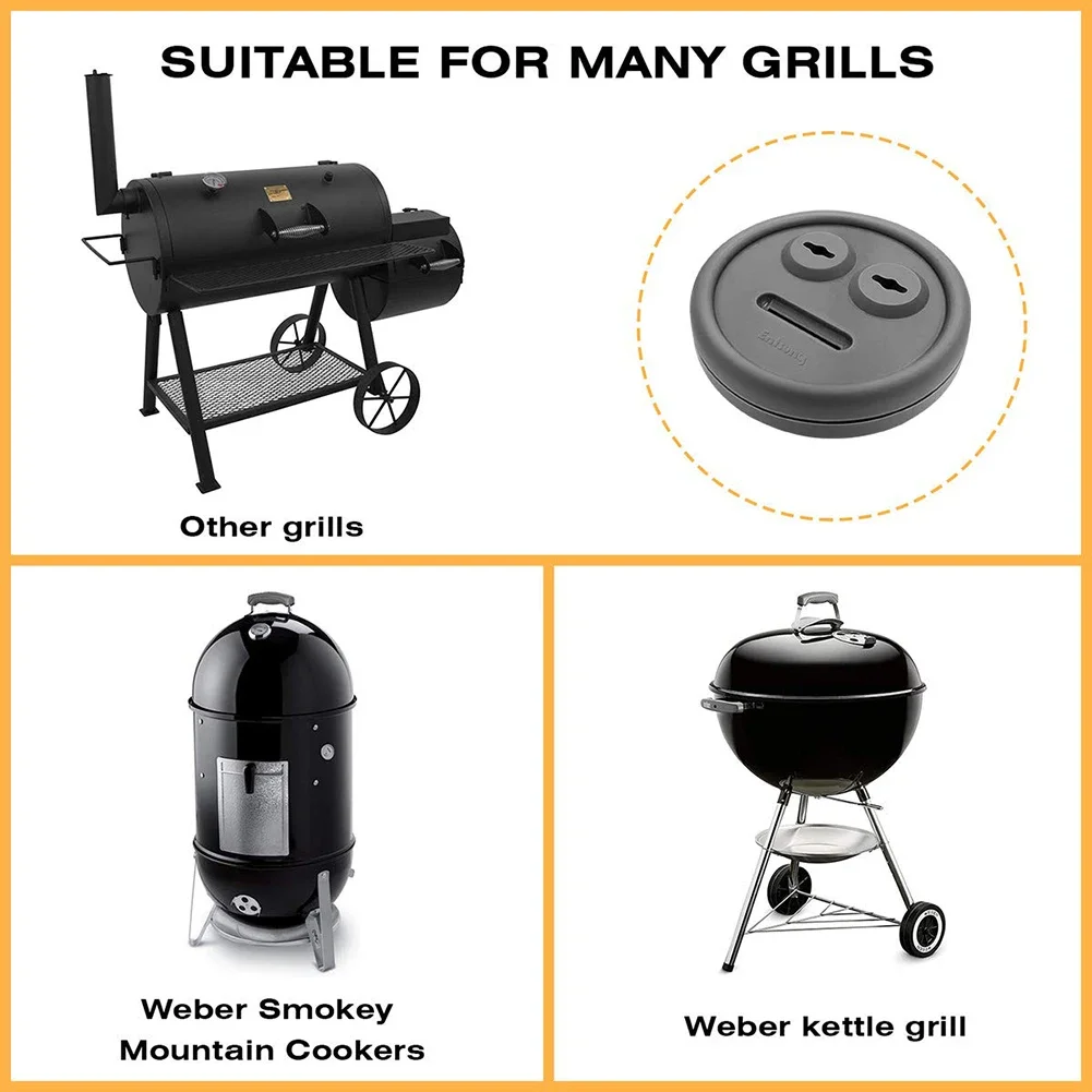 4Pack Thermometer Probe Grommet for BBQ Grill for Weber 85037 Smokey Mountain Grill DIY Sensor Port BBQ Accessories Rubber