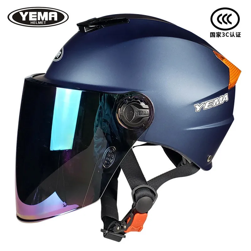 Caschi Moto Elettrici Yema Per Uomo E Donna Protezione Solare Estiva Mezzo Casco Moto Casco Moto