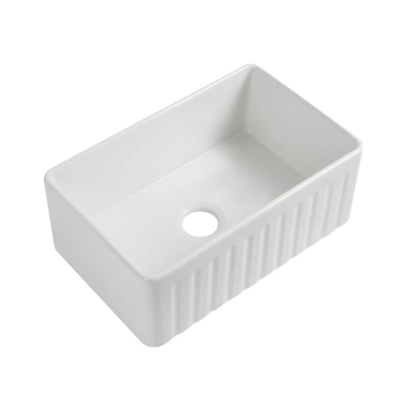 30 Inch Single Bowl Fireclay Farmhouse Sink Butler Sink Kitchen Sinks