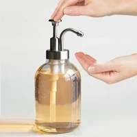 Press Nozzle Mouth Glass Bottle Hand Sanitizer Liquid Soap Solution Lotion Shower Gel Pump Bottle Nordic Bathroom Storage Bottle 1