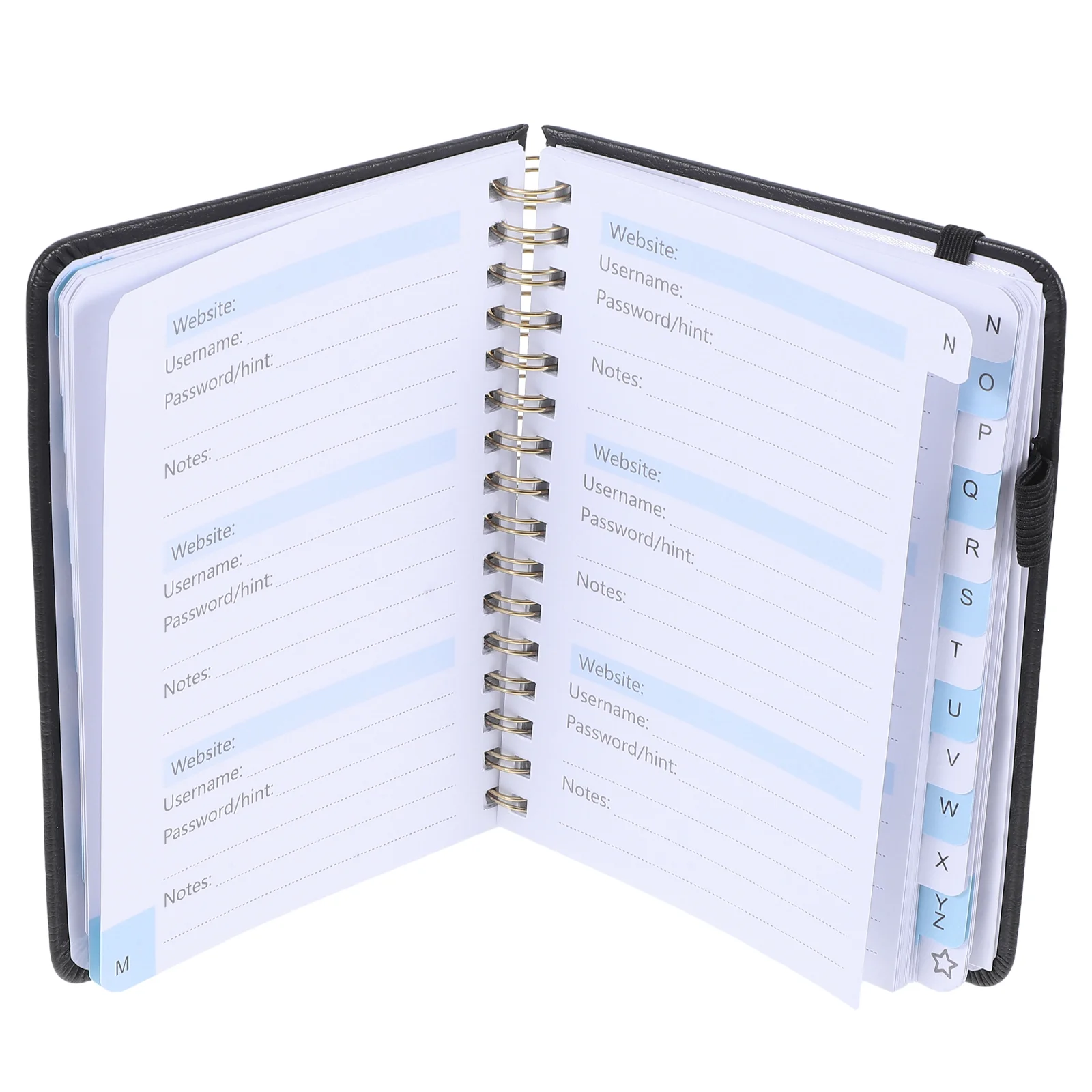 Refillable Address Book Binder with Alphabetical Tabs and Pen Holder ideal for Seniors and Office refillable planner binder