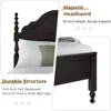 Wood Queen Size Bed Frame with Wooden Headboard and Footboard, Heavy Duty 12 Solid Wood Slats Support, Queen Bed Frame 5