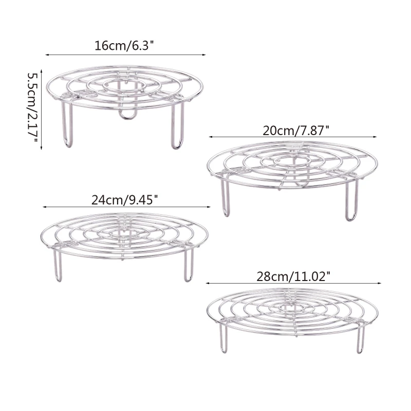Round Cooking Trivet Rack Stand 16cm/ 28cm/ 20cm/ 24cm Cooker Accessories for Round Cake Pans, Air Fryer, Instapot D14 21