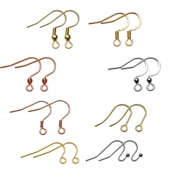 50pcs High Quality 316L Rose Gold Stainless Steel Earring Clasps Hooks Earwire For Diy Jewelry Making Accessories Supplies