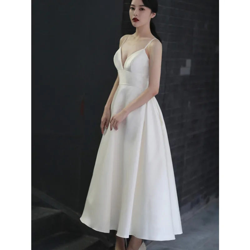 white fairy prom dress Fairy Long Ivory Off-The-Shoulder Sleeveless A-Line Wedding Dress with Appliques main image 0