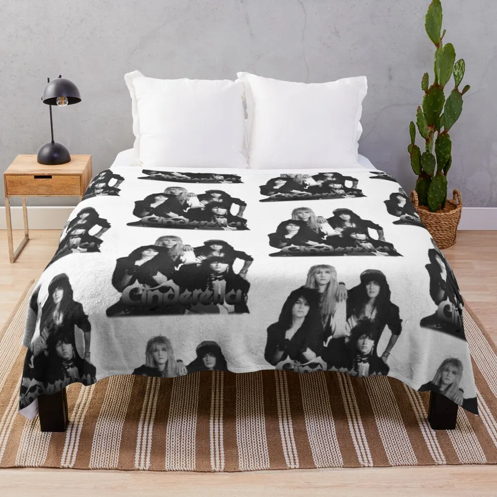

CINDERELLA ROCK BAND Throw Blanket Vintage Furrys Blankets