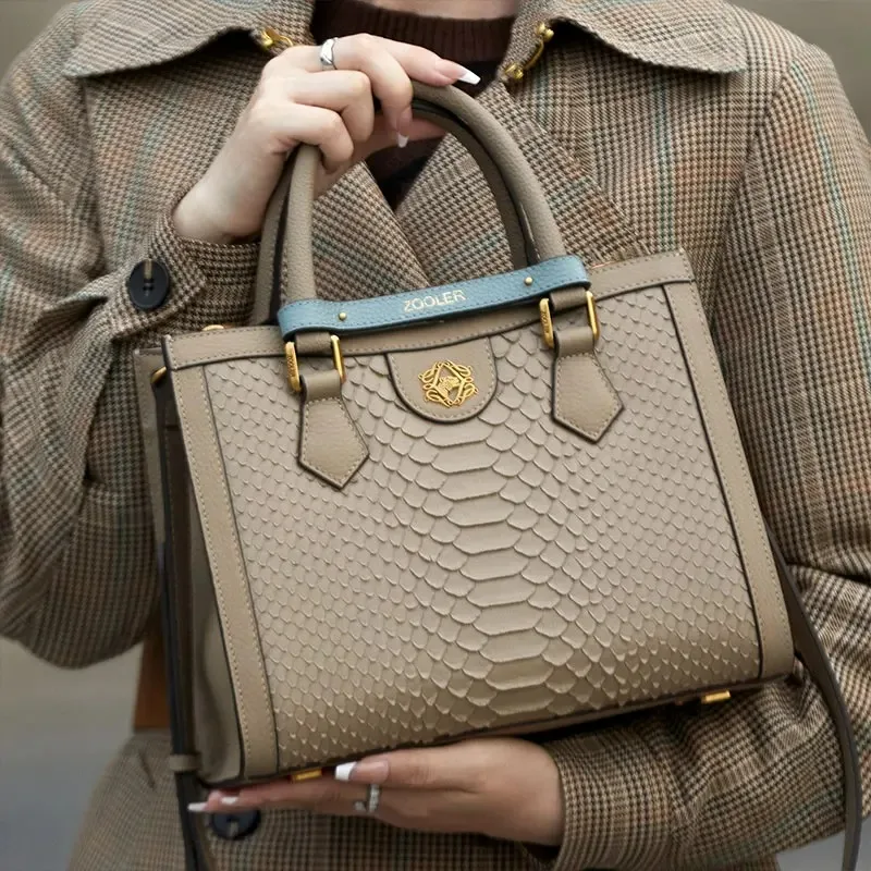 

Leather handbag shoulder bag female winter large leather handbag gift