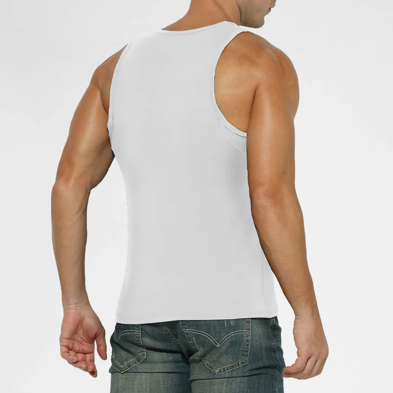 Vest Men's Comfortable Breathable Sling Hurdle Short-Sleeved Young Boys Sports Running Sleeveless T-Shirt Bottoming Shirt Unders 3