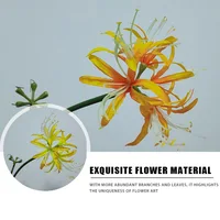 Artificial Red Spider Lilies Silk Flowers with Long Stem Home Decoration Paramita Lycoris Radiata Mandala Manjusaka Silk Flower - Image 5