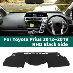 Car Dashboard Cover Sunshade Anti - UV Non - slip Protector Carpet Mat (RHD Black Side)