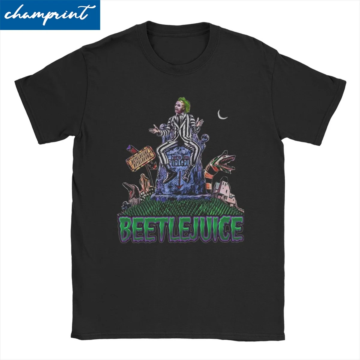 

Beetlejuice футболки с принтом призраков Мужская Женская страшная сумасшедшая 100% хлопковая Футболка с круглым вырезом и коротким рукавом летние топы