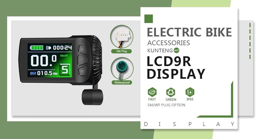 Electric Bike KT-LCD9R Display with Throttler Function Color