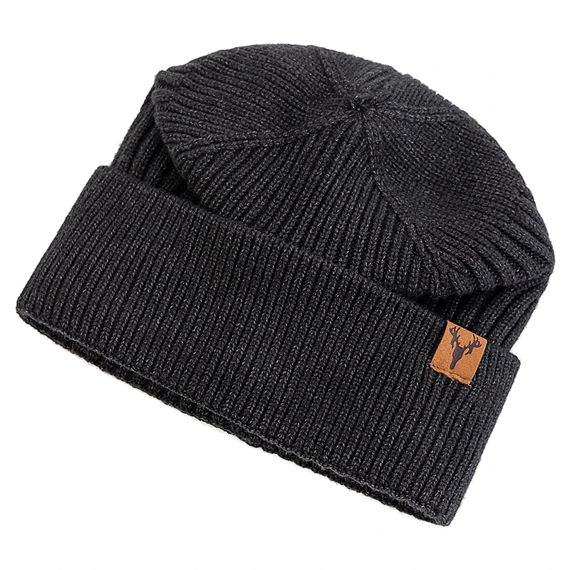 New Style Unisex Winter Hat Plush Fur Lining Warm Cap Stylish Soft Beanie Hat For Men Women Outdoor Ski Sports Knitted Hat