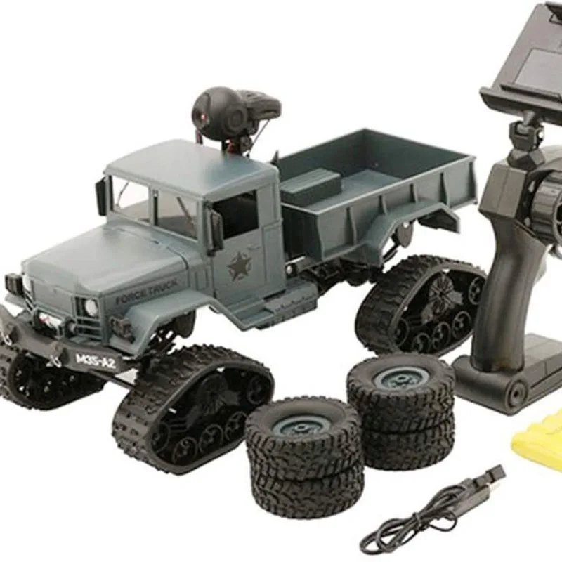 Fy001 4wd Remote-controlled Military Truck Heavy-duty Climbing Off-road Vehicle With Camera Simulation Rc Military Truck Toy 4