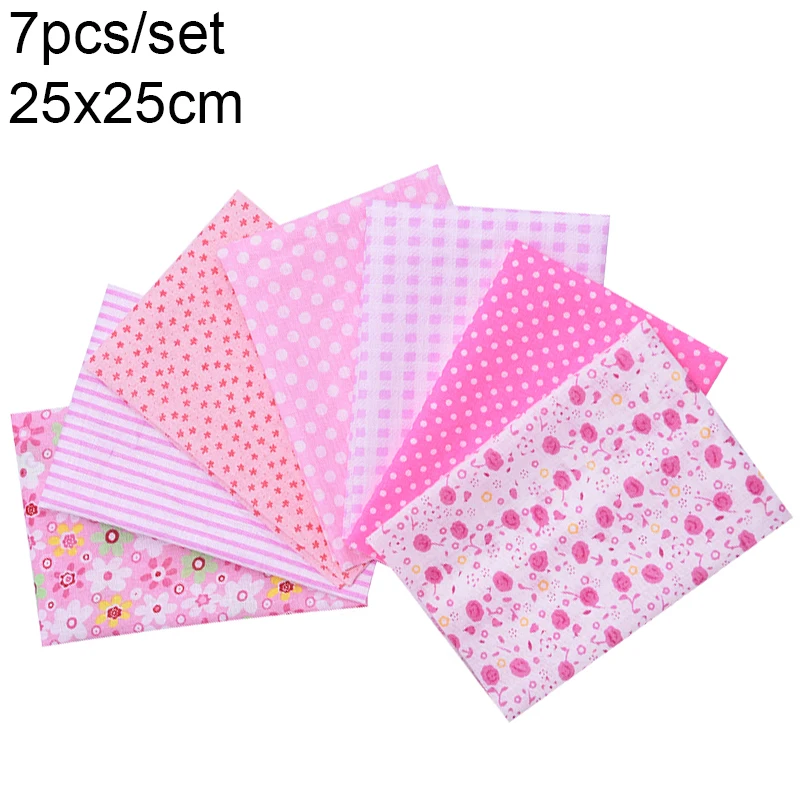 7pcs 25x25cm Pink