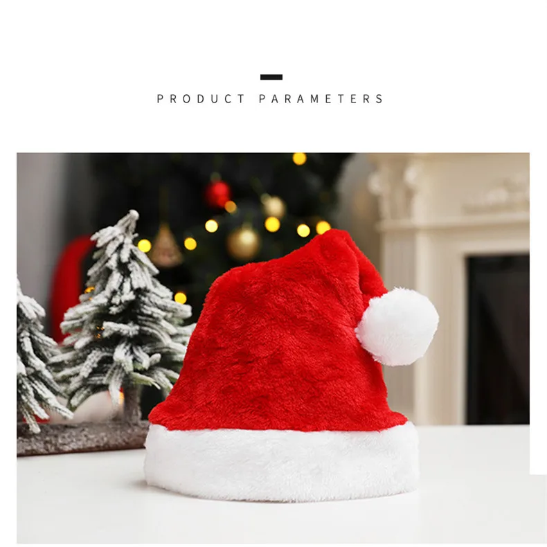 New Year 4 Colors Adult Santa Hat Christmas Props Pink Hat Personalized Hat Santa Christmas Party X-Mas FestiveParty Decorations