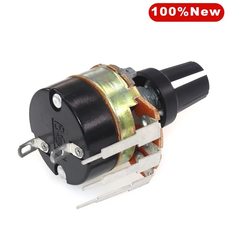 Handle Length 20mm WH138 B1K B5K B10K B50K B100K B200K B500K Ohm Single Turn Potentiometer Variable Resistors 1 Sets rotary potentiometer adjustable resistor
