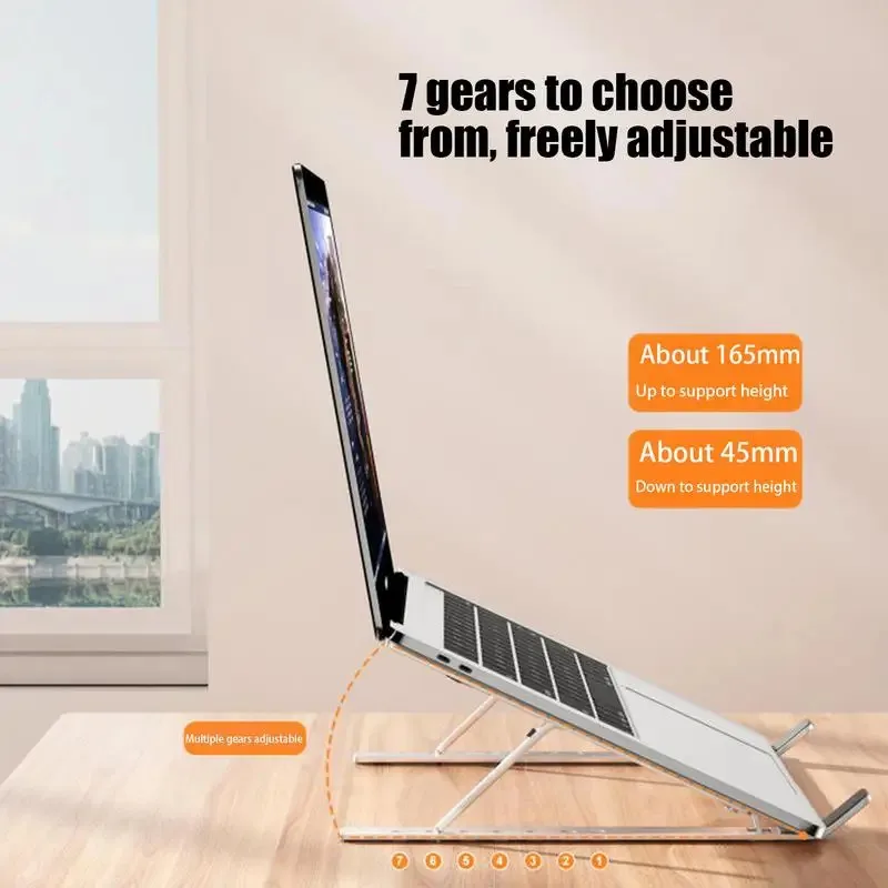 휴대용 노트북 스탠드 조정 가능한 데스크탑 홀더 접이식 리프팅 수직 냉각 브래킷 MacBook 노트북 액세서리 지원