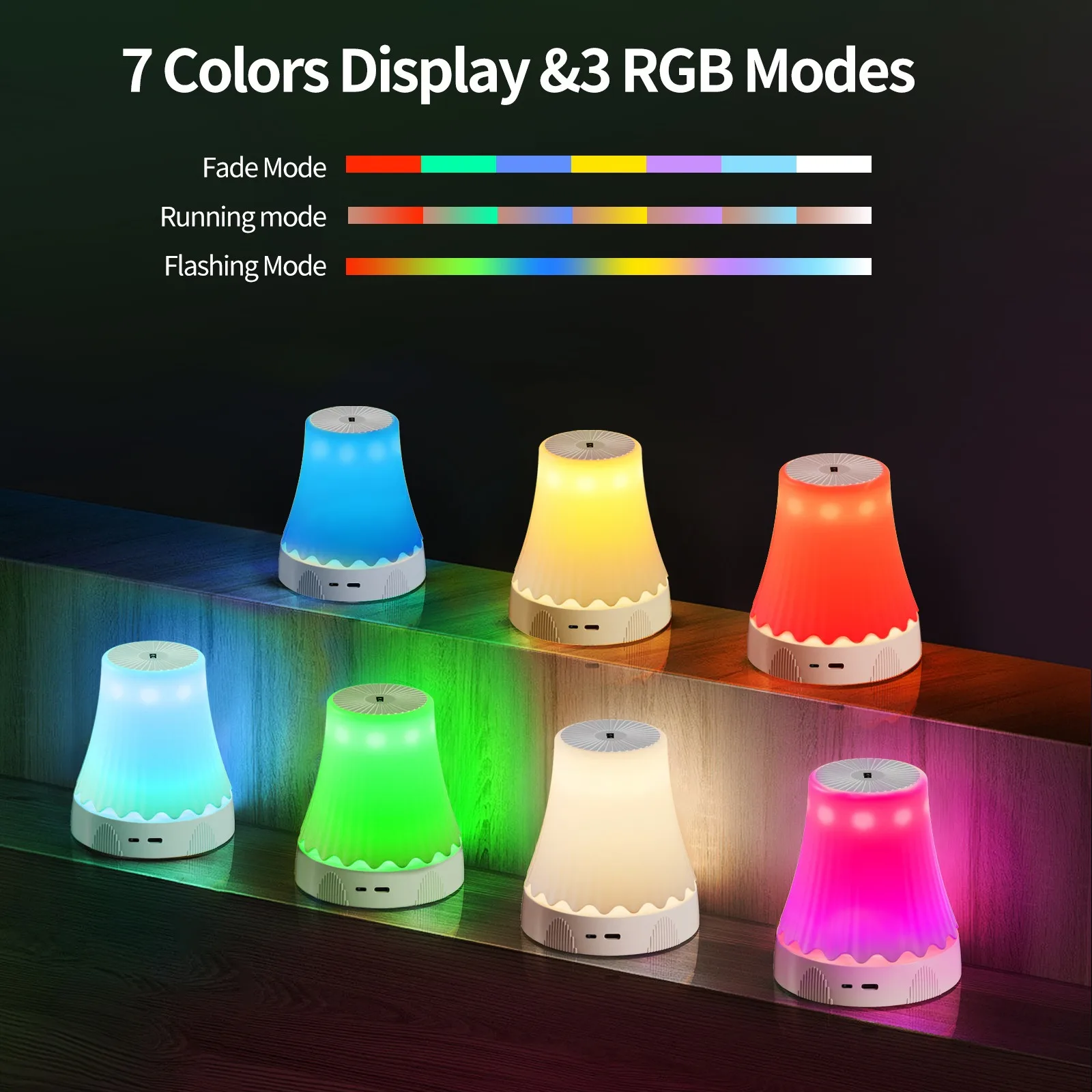높이 조절 가능한 책상 램프 RGB 컬러 조명 램프