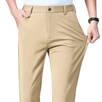 Spring Summer Mens Stretch Casual Pants Classic Business Dress Pants Khaki Suit Pants Formal Dress Pants Male Black Trousers