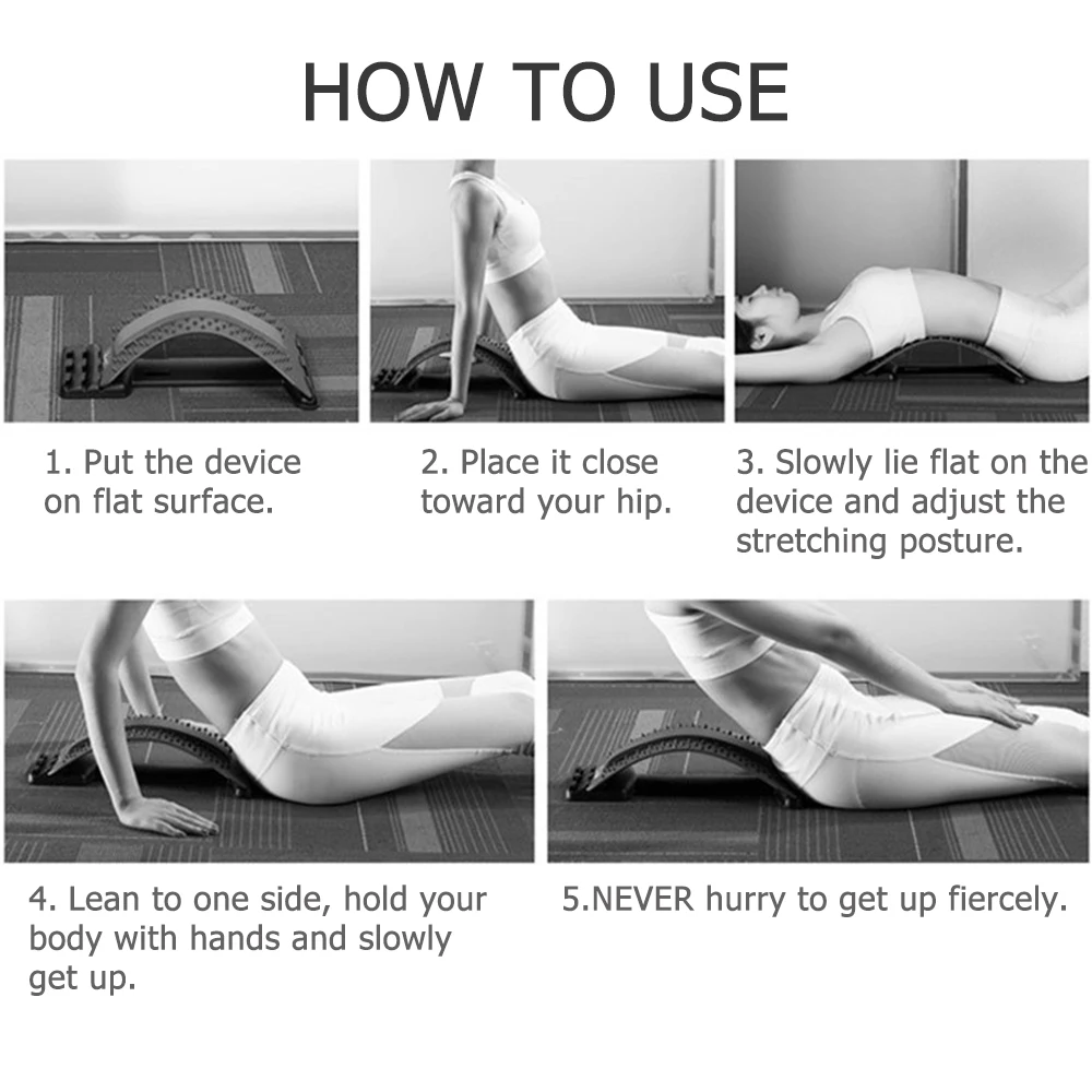 Lumbar Traction Stretching Device Waist Spine Back Pain Relief Acupuncture Massage Board Disc Herniation Prevention Tractor